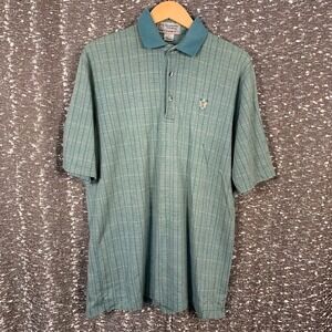 Vintage Gentlemen's Clothing by Corbin‎ Retro Blue Golf Polo Shirt Men's Large